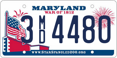 MD license plate 3MD4480