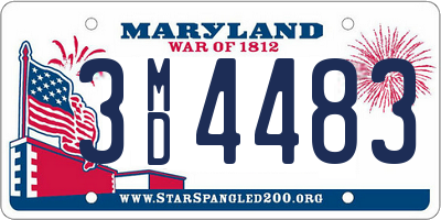 MD license plate 3MD4483