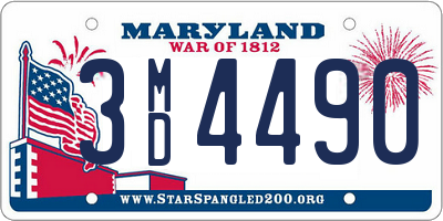 MD license plate 3MD4490