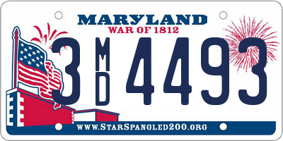 MD license plate 3MD4493