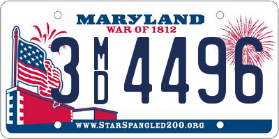 MD license plate 3MD4496