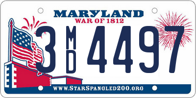 MD license plate 3MD4497