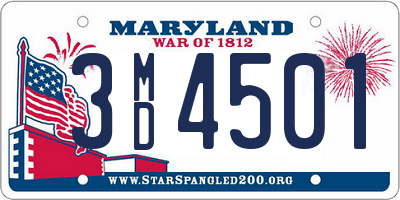 MD license plate 3MD4501