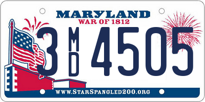 MD license plate 3MD4505