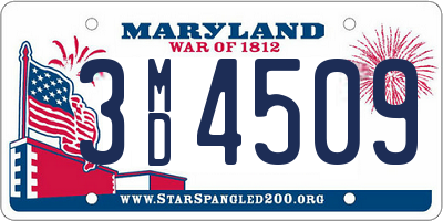 MD license plate 3MD4509