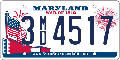 MD license plate 3MD4517