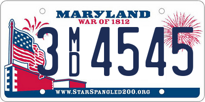 MD license plate 3MD4545