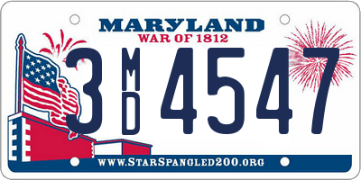 MD license plate 3MD4547