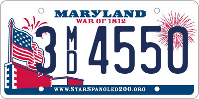 MD license plate 3MD4550