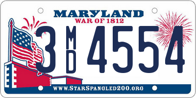 MD license plate 3MD4554