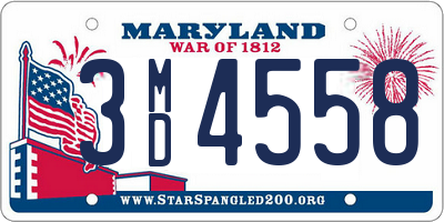 MD license plate 3MD4558