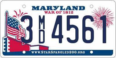 MD license plate 3MD4561