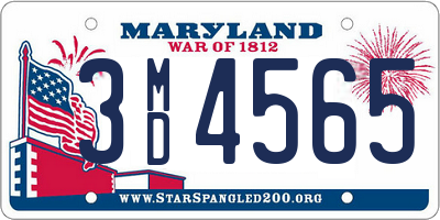 MD license plate 3MD4565