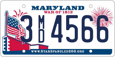 MD license plate 3MD4566