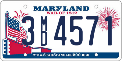 MD license plate 3MD4571