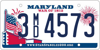 MD license plate 3MD4573