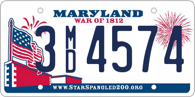 MD license plate 3MD4574