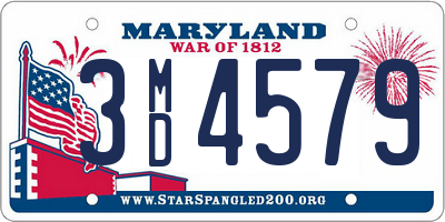 MD license plate 3MD4579