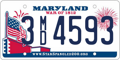 MD license plate 3MD4593