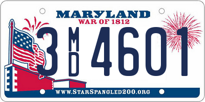 MD license plate 3MD4601