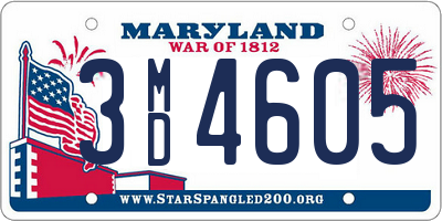 MD license plate 3MD4605