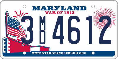 MD license plate 3MD4612