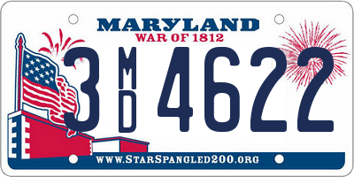 MD license plate 3MD4622