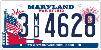 MD license plate 3MD4628