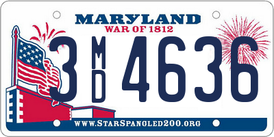 MD license plate 3MD4636