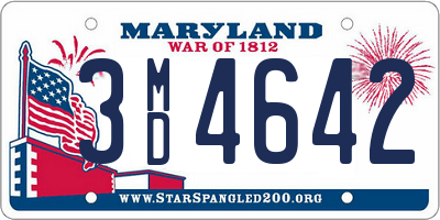 MD license plate 3MD4642