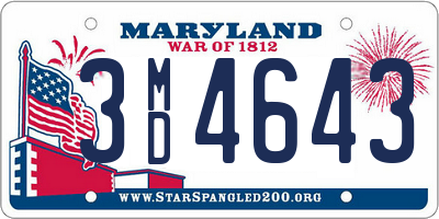 MD license plate 3MD4643