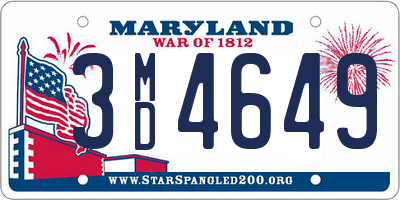 MD license plate 3MD4649