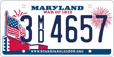 MD license plate 3MD4657