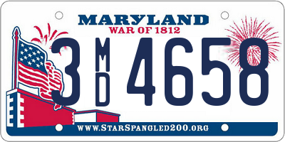 MD license plate 3MD4658