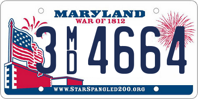 MD license plate 3MD4664