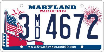 MD license plate 3MD4672