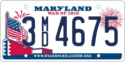 MD license plate 3MD4675