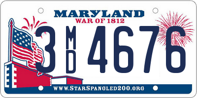 MD license plate 3MD4676