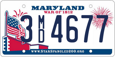 MD license plate 3MD4677