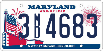 MD license plate 3MD4683