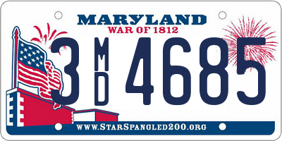 MD license plate 3MD4685