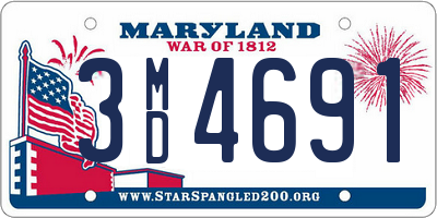 MD license plate 3MD4691