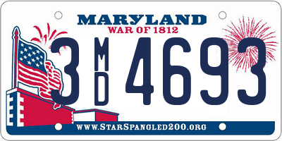 MD license plate 3MD4693