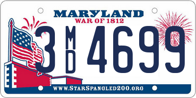 MD license plate 3MD4699