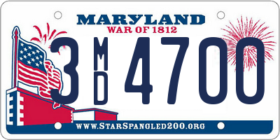 MD license plate 3MD4700