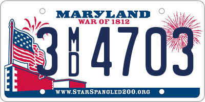 MD license plate 3MD4703