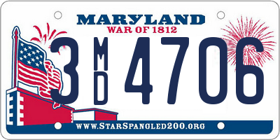 MD license plate 3MD4706