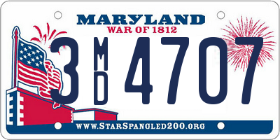 MD license plate 3MD4707