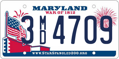 MD license plate 3MD4709