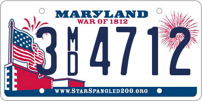 MD license plate 3MD4712